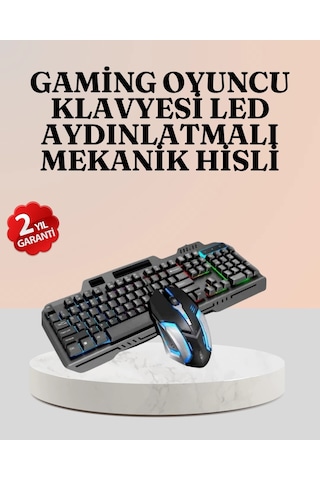 Rgb Aydınlatmalı Klavye Mouse Mekanik Hissiyat, Maksimum