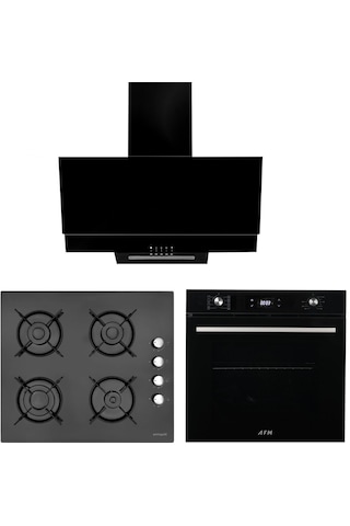 Eminçelik ve AFM Tech 12 225 + FM7700+ FM3250 Ankastre Set Siyah