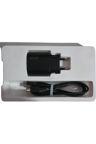 Kensa 3.0A 25W Type-C Hızlı Şarj Aleti Seti Siyah