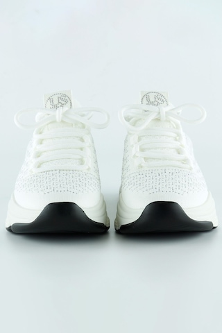 Erkan Saçmacı Beyaz Örgü Dokuma Taş Detaylı Bağcıklı Slip-on Sneaker Beyaz