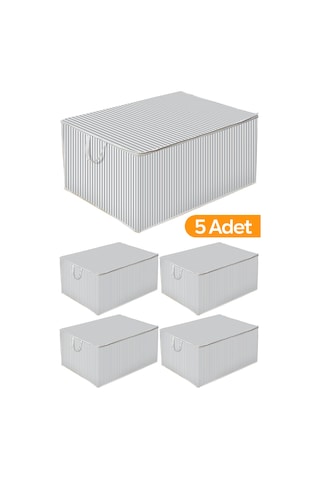 Esti 5 Adet - Maxi Yastık Yorgan Hurcu 75x40x40 Cm Gri