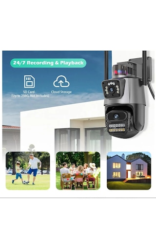 Yeni 8mp 8k Ptz Wifi Ip Kamera Çift Lens Aı Hareket Algılama