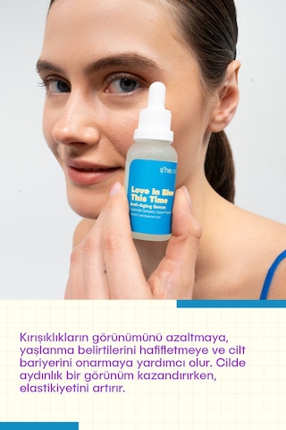 She Vec Love In Blue This Time Nemlendirici Onarıcı ve Canlandırıcı Serum 30 ML