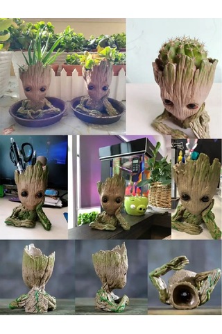 Maks Store Groot Marvel Saksı, Çiçekler İçin Vazo Ve Saksı, Düzenleyici 151379869 Yeşil