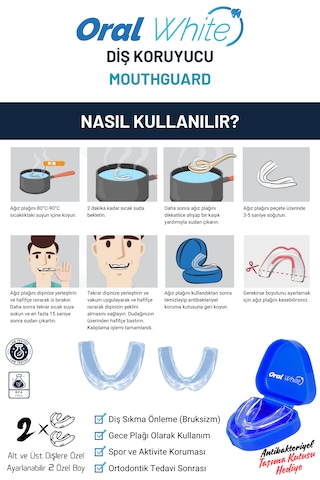 Oral White Diş Gıcırdatma Ve Sıkma Önleyici Bruksizm Gece Plağı