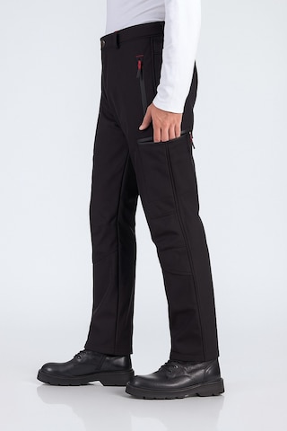 Erkek Suya Ve Rüzgara Dayanıklı Softshell Outdoor Pantolon Siyah