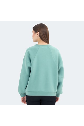 Slazenger VIA Kadın Oversıze Yeşil Sweatshirt