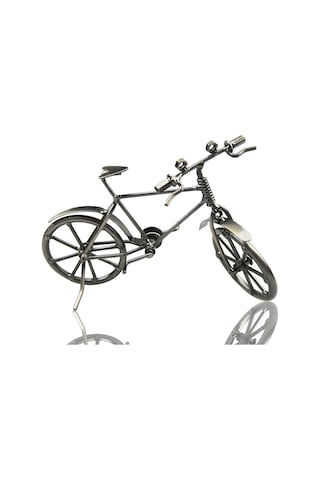 Vintage Nostaljik Retro El Yapımı Metal Bisiklet Modeli Dekoratif Hediyelik Biblo Vitrin Süsü