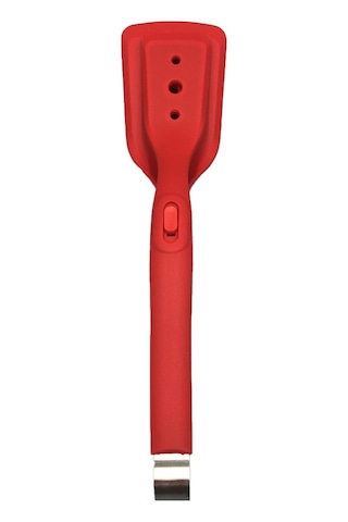 Symbee Kırmızı Çift Fonksiyonlu Islak Yemeği Kırpan Ve Tutan Silikon Mutfak Aleti - Izgara, Omlet, Pizza, Biftek İçin Sıcak Dayanıklı Uzun Kollü Çok Renkli