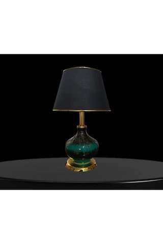 Verde Abajur Gold Kaplamalı Siyah Şapkalı Çok Renkli