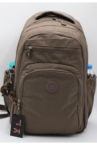 Suya Dayanıklı Krinkıl Kumaş Vizon Unisex Okul Çantası 18