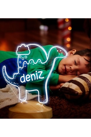 Bebek Hediyesi Çocuklara Hediye Led Lamba Doğum Günü Hediyesi Sevimli Dino Dinazor Temalı Parti Çocuk Odası Gece Genel