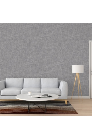 Adawall Muse Koleksiyonu- 25101-7 Gri Dokulu Silinebilir Nonwoven Vinil Duvar Kağıdı 1.06x15.6m - 16.5m²