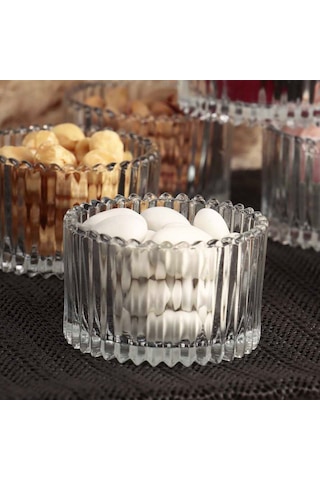 Porsima Rayan Sultan Cam Çerezlik Sunum Kasesi 6 Parça