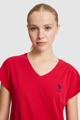 U.S. Polo Assn. U.s. Polo Assn. Kadın Kırmızı Tişört Basic 50323541-vr171 Basıc Kırmızı
