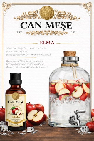 Can Meşe Hazır Karışım Elma Kiti - Hazır Karışım Elma Aroması 50 ML