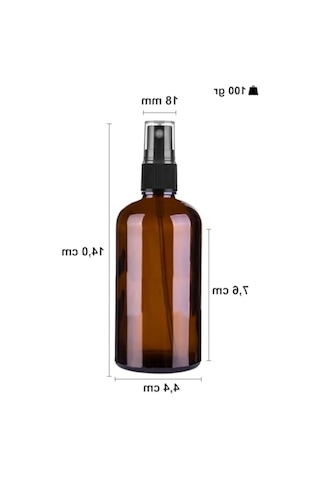 100 Ml Sızdırmaz Kapaklı Kahverengi Cam Şişe - 6 Adet 01