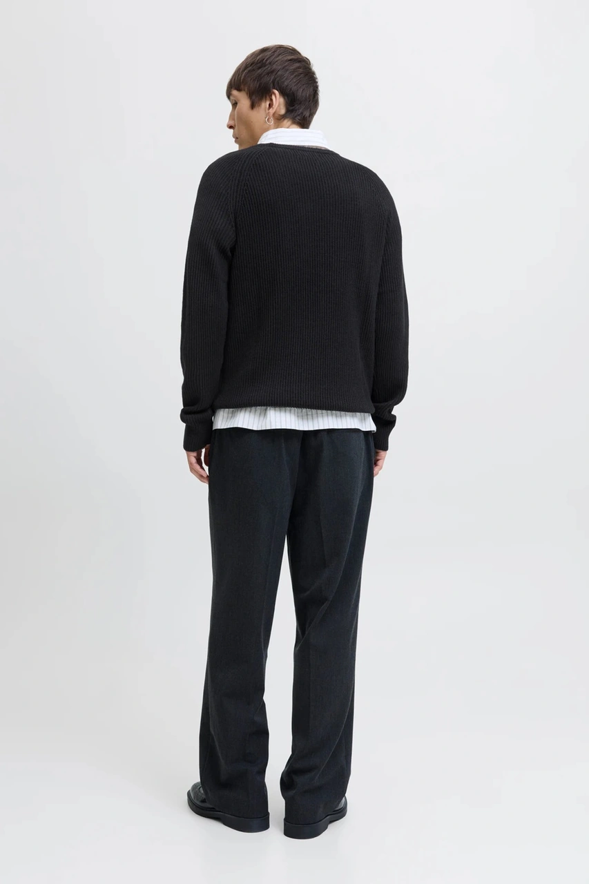Jack & Jones Erkek Kazak 12278916 Siyah Siyah