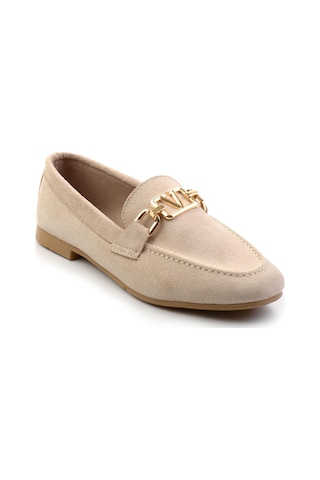 Bambi Bej Kadın Loafer Ayakkabı K01503727102 Bej