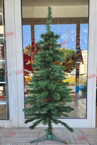 120cm Yılbaşı Ağacı Yeşil Çam Ağacı Plastik Ayaklı