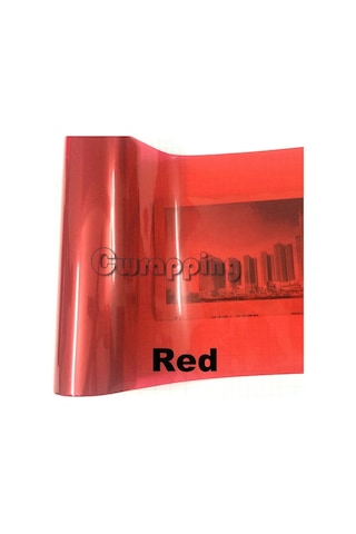 Kırmızı- 40 Cm X 150 Cm-oto Araba Tonu Far Arka Lambası Sis Işık Vinil Duman Film Levhası Etiket Kapak Araba Şekillendi
