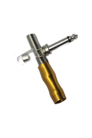 6.35mm Mono Erkek Jak Altın Kaplama Metal Kasa Gitar Amfi Hoparlör Mikrofon Ses Kablosu Ucu Gold