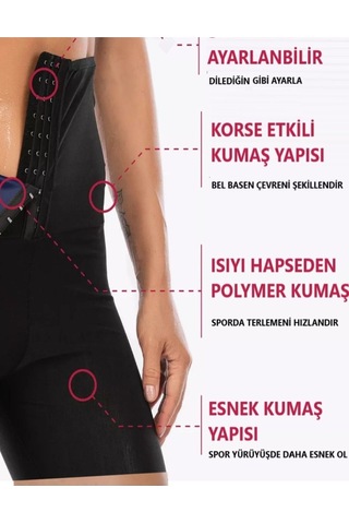 Mistirik Sauna-şort Unisex Yağ Yakan Termal Giyim Sauna Şort Siyah