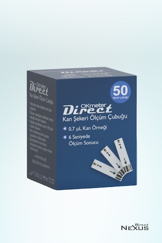 Direct Şeker Ölçüm Çubuğu Stribi 50'li