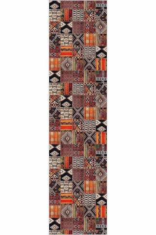 Renkli Kaymaz Patchwork Kesme Rulo Özel Ölçülü Yolluk Ar981n11 Çok Renkli