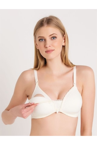 Magic Form 5761 Fisto Dantelli İnce Süngerli Emzirme Sütyeni - Ekru Ekru