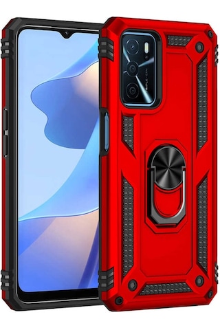Oppo A16 Kılıf Zore Vega Yüzük Standlı Zırh Kılıf
