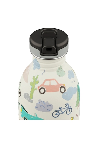 Kids Bottle Adventure Friends Pipetli Paslanmaz Çelik Çocuk Su Matarası 250 Ml Renkli