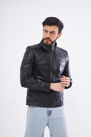 Derinss Der224 Hakiki Deri Erkek Siyah Mont 001