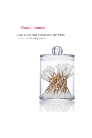 Padalink Akrilik Transparan Çift Katlı Kosmetik Depolama Kutusu - Dudak Ruj, Yumuşak Pad Ve Q-tip Saklama, Kolay Temizlenir Diğer