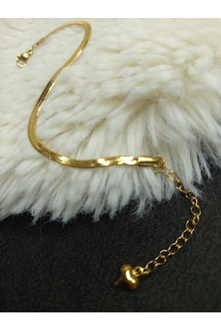 Stainless Steel İtalyan Çelik Bileklik Gold