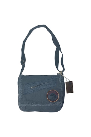 Old Cotton Cargo Vintage Küçük Salaş Unisex Günlük Çapraz Postacı Çantası S Boy 26x20cm Koyu Gri