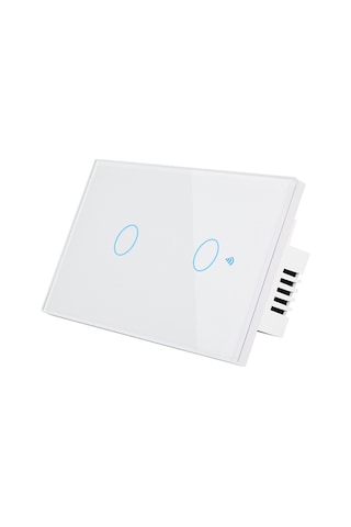 Teltree Tuya Akıllı Anahtar - Alexa Ses Kontrolü, 3 Yollu, Wifi Uzaktan Kumandalı, Sıfır/nötr Uyumlu, Beyaz 1-gang