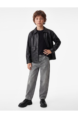 Koton Rahat Kesim Cep Detaylı Pamuklu Barrel Denim Pantolon Gri 7wkb40019td