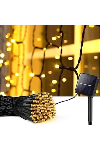 11m 100 Led Solar Gün Işığı Çok Renkli