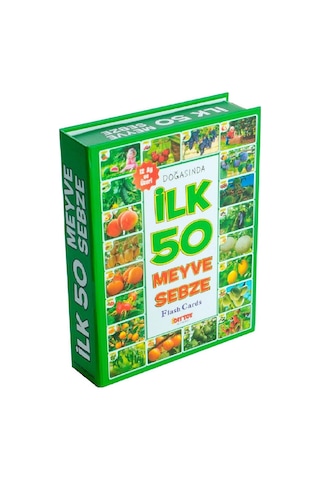 İlk 50 Meyve - Sebze Flash Cards Hafıza Kartları