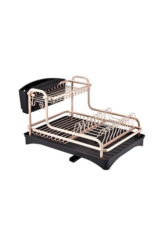 Didadodo Çift Katmanlı Uzay Alüminyum Bulaşıklık Mutfak Drenaj Rafı Çok Renkli