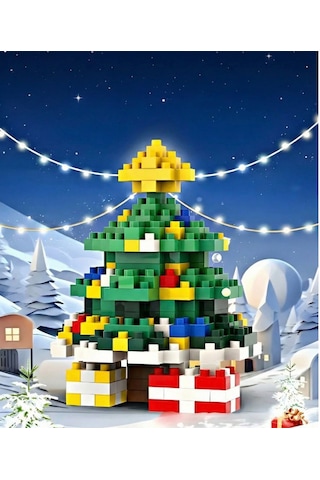 Bricks Yılbaşı Özel Seri Mini Yapı Oyuncak Yılbaşı Ağacı