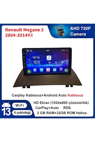 Renault Megane 2 2004-2014yıl Android 2gb Ram 32gb Rom Carplay Mu