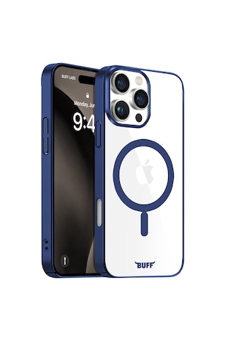 Apple Uyumlu iPhone Buff 16 Pro Max Magsafe Slim Fit Kılıf Blue