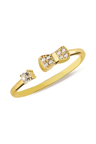 Goldkupe 14 Ayar Altın Fiyonk Formlu Ayarlanabilir Yüzük 1,56 Gr-6416