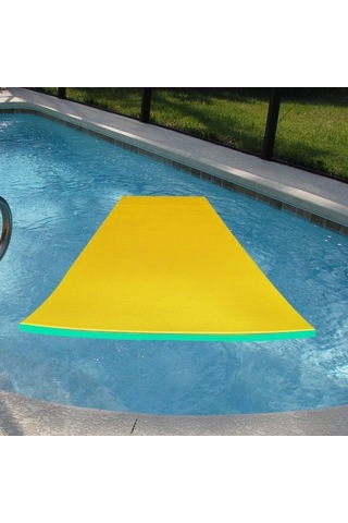 Ganzhoushop Yüzer Yeşil Suntek Su Geçirmez Şamandıralar Havuz Şamandıra Sal Mat Sarı - Yeşil