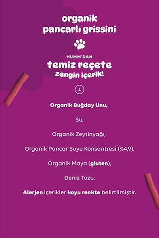 Humm Organic Organik Vegan Pancarlı Grissini 55 Gr Hmo-0003 HMO-0003