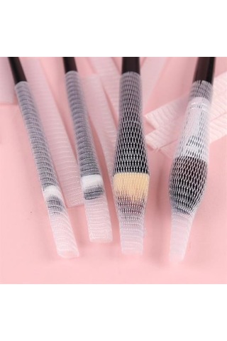 Zmc Bilişim Makyaj Far Allık Kontür Eyeliner Fırça Malzemeleri Ürünleri Koruyucu File Kapak Örgü Kılıf S