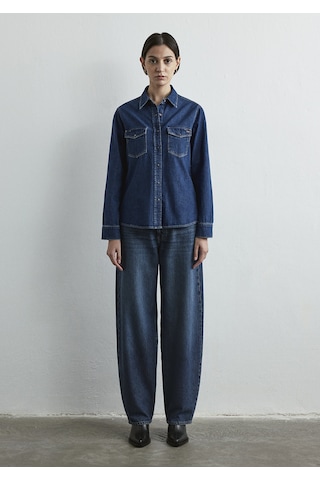 Mavi - Levin Classic Denim Koyu Mavi Jean Gömlek 1210477-87814 Koyu Mavi