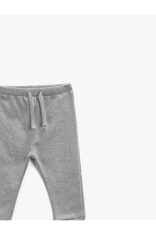 Koton Beli Bağlamalı Basic Eşofman Altı Gri Melanj 1ymb48529ok